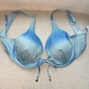 Hollister Ombre Blue Shimmery Underwire Bikini Top